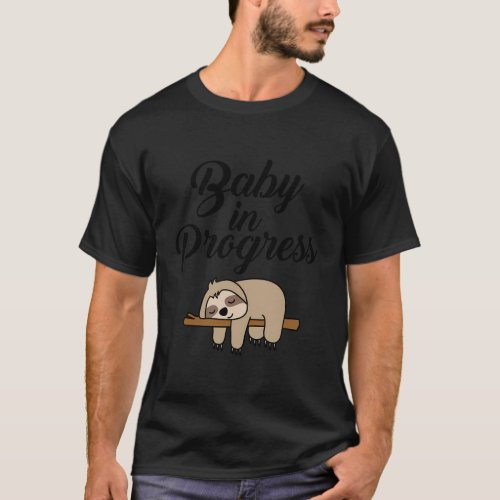 Sloth Pregnancy For Pregnant Baby Belly T_Shirt