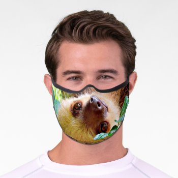 Sloth Premium Face Mask by MehrFarbeImLeben at Zazzle