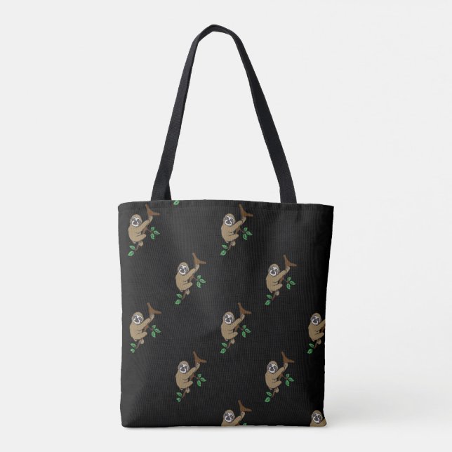 Sloth Print Tote Bag (Back)