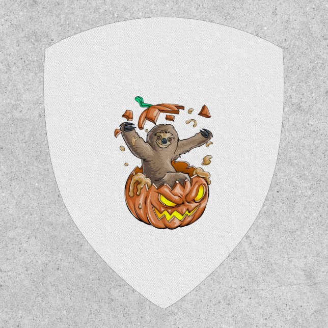 Sloth Pumpkin Halloween Patch (Front)