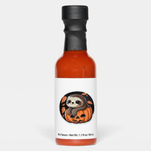 sloth pumpkin Halloween sticker Oversized T-Shirt Hot Sauces
