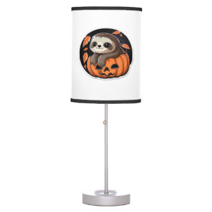 sloth pumpkin Halloween sticker Oversized T-Shirt Table Lamp
