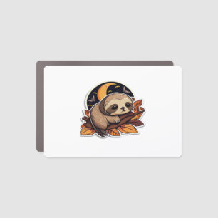 sloth pumpkin Halloween sticker style 2 Classic T- Car Magnet