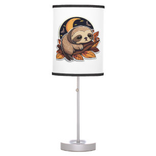 sloth pumpkin Halloween sticker style 2 Classic T- Table Lamp