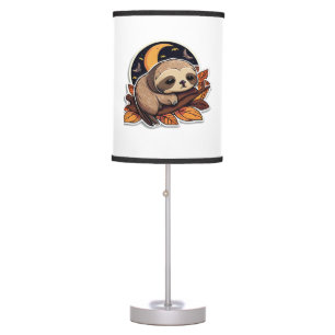 sloth pumpkin Halloween sticker style 2 Classic T- Table Lamp