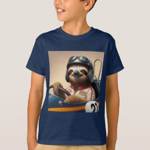 Sloth Racecar Driver T-Shirt