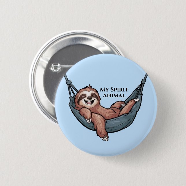 Sloth Relaxing Button (Front & Back)