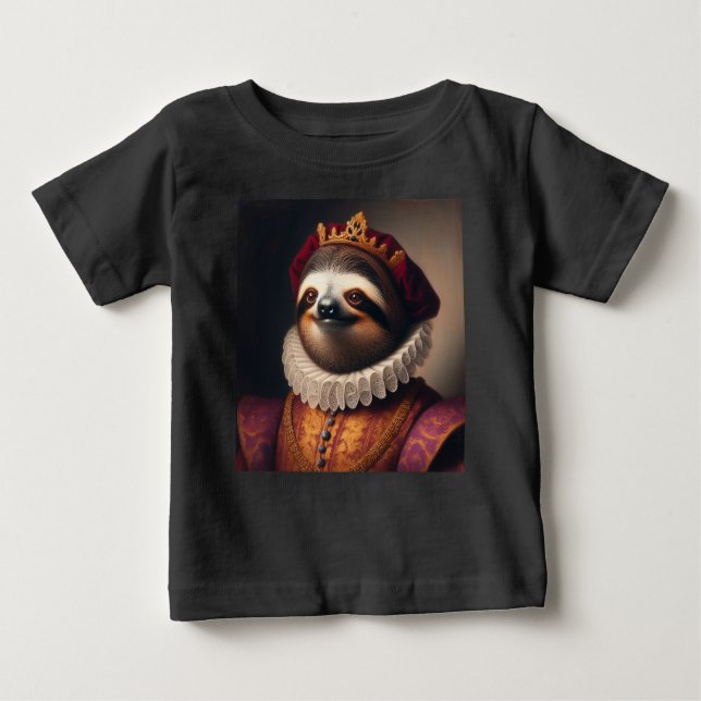 Sloth Renaissance King Baby T-Shirt (Front)