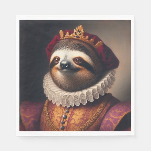 Sloth Renaissance King Napkins