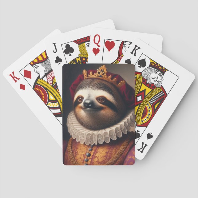 Sloth Renaissance King Poker Cards (Back)