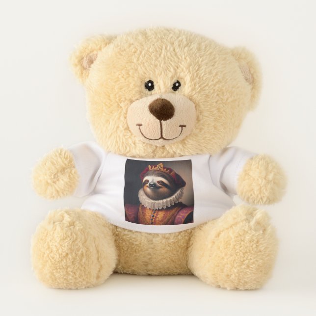 Sloth Renaissance King Teddy Bear (Front)