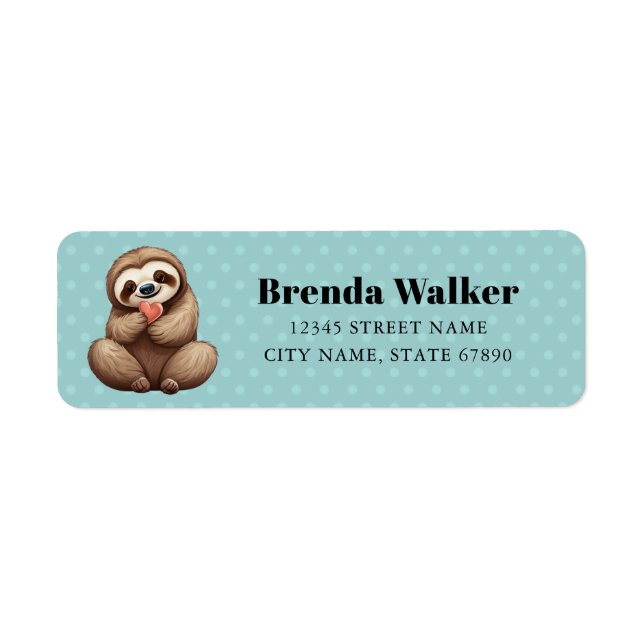 Sloth Return Address Labels (Front)