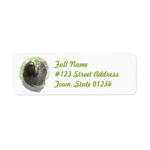 Sloth Return Address Mailing Label