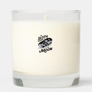 Sloth Riding a Rocket to the Moon Scented Candle
