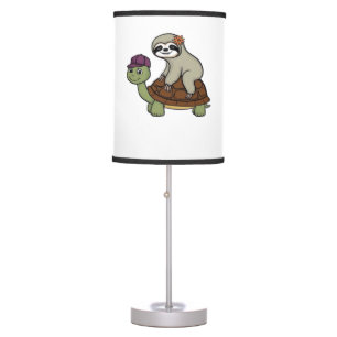 Sloth riding a turtle Classic T-Shirt Table Lamp