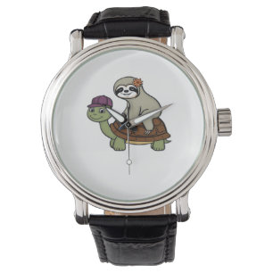 Sloth riding a turtle Classic T-Shirt Watch