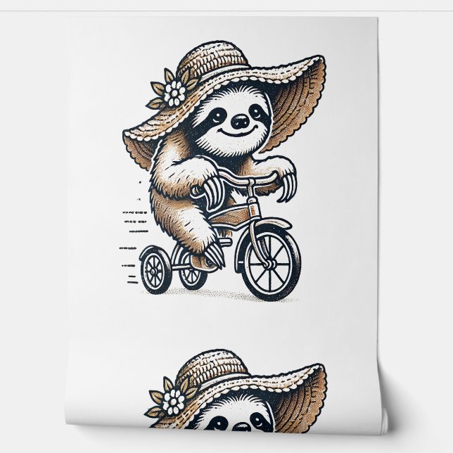 Sloth Riding Bike Wallpaper (Unrolling)