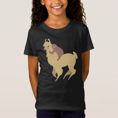 Sloth Riding Llama T_Shirt