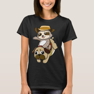 Sloth Riding Pug Dog  Kids T-Shirt