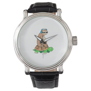 Sloth Riding Turtle - Lazy Sloth T Shirt Gift T-Sh Watch