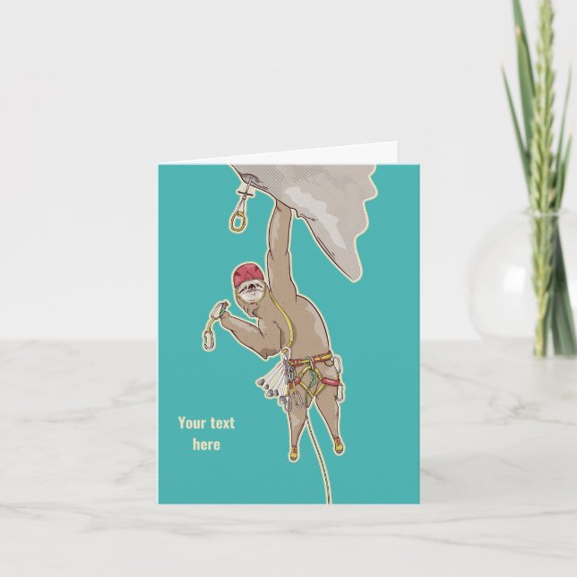 Sloth Rock Climber Trad gear Card (Front)
