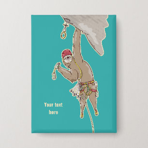 Sloth rock climbing button