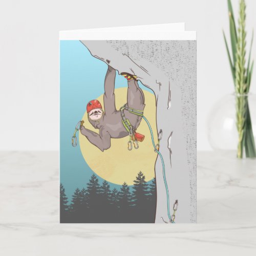 Sloth Rock climbing Card