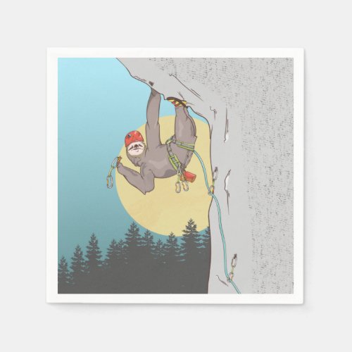 Sloth Rock climbing Napkins