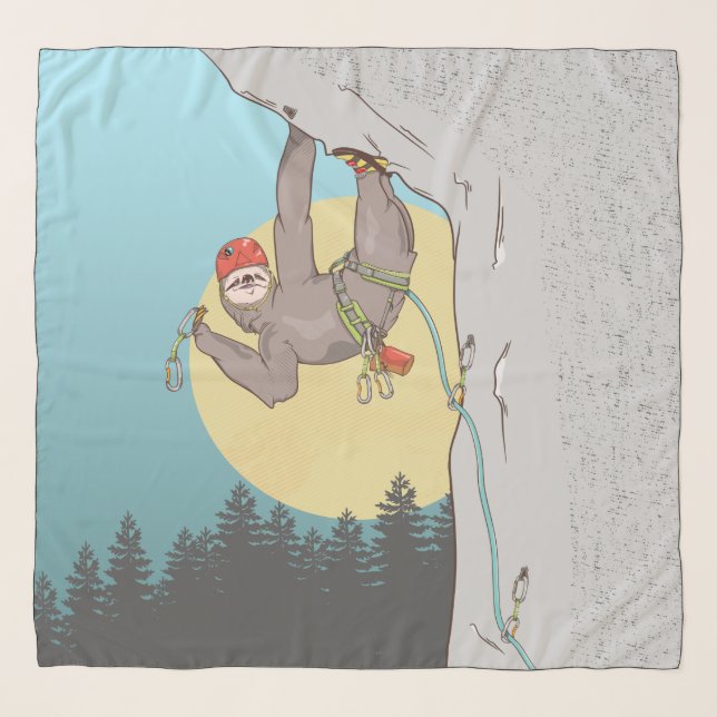 Sloth rock climbing scarf (Front)
