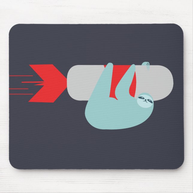 Sloth Rocket Mouse Pad (Front)