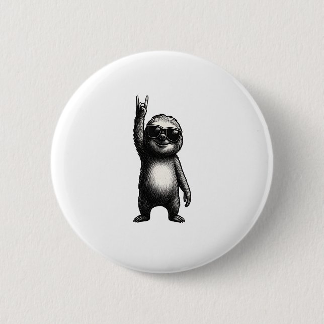 Sloth Rocking Dance Button (Front)