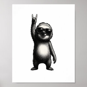 Sloth Rocking Dance Poster