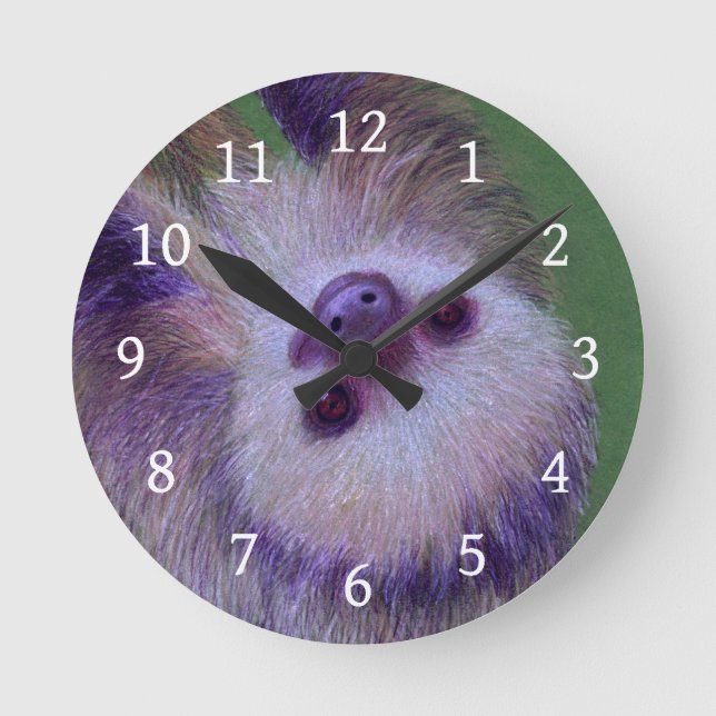 Sloth Round Clock (Front)