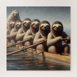 Sloth Rowing Team Jigsaw Puzzle