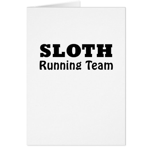 Sloth Running Team Cards (Front)