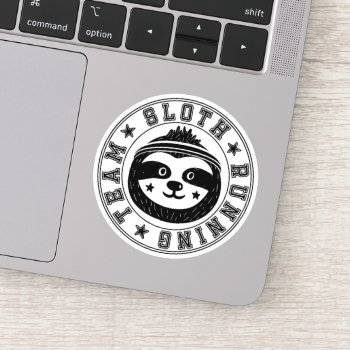Sloth Running Team Sticker by cuteoverload at Zazzle
