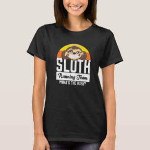 Sloth Running Team  Vintage What's The Rush Marath T-Shirt
