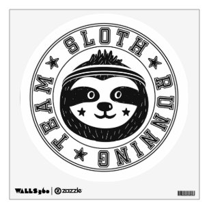 Sloth Running Team Wall Decal