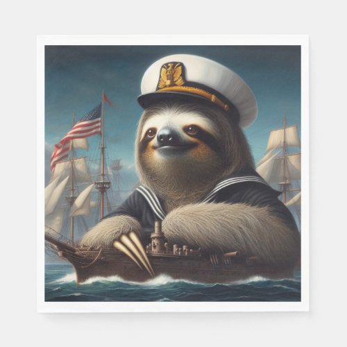 Sloth Sailor Napkins