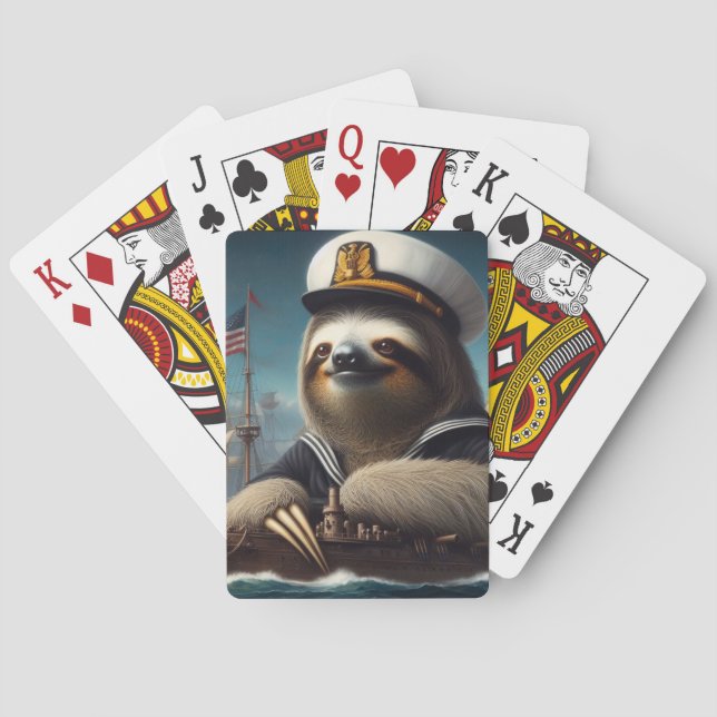 Sloth Sailor Poker Cards (Back)