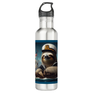 Sloth Sailor Stainless Steel Water Bottle