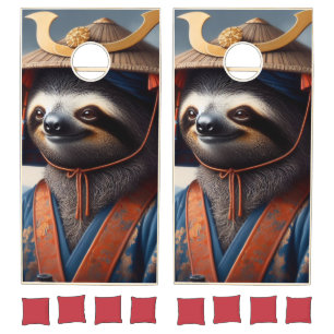 Sloth Samurai Cornhole Set