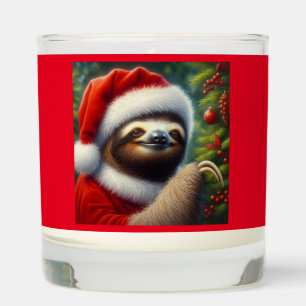 Sloth Santa Claus Scented Candle