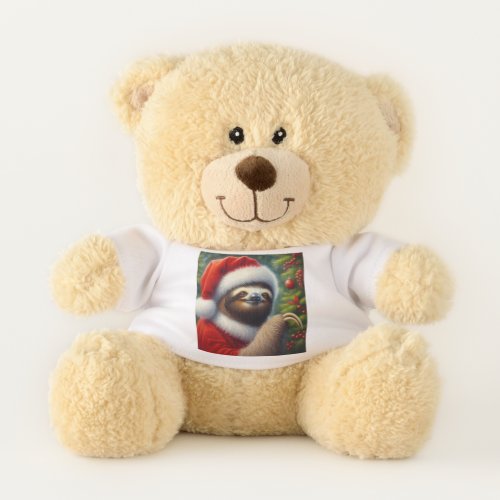 Sloth Santa Claus Teddy Bear