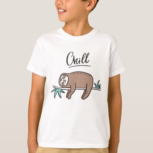 Sloth Says Chill T_Shirt