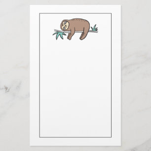 Sloth Says Relax Stationery