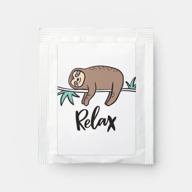 Sloth Says Relax Tea Bag Drink Mix (Front)
