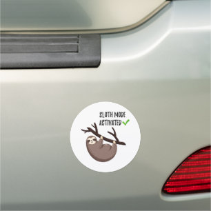 Sloth Says   Sloth Mode Activated Car Magnet