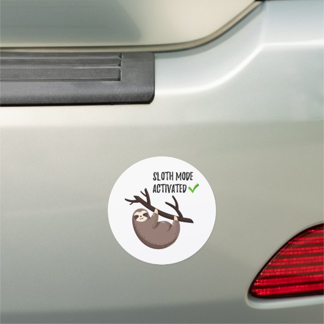 Sloth Says | Sloth Mode Activated Car Magnet (In Situ)