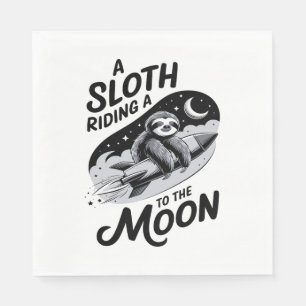 Sloth Shirt Safari Christmas Santa Napkins